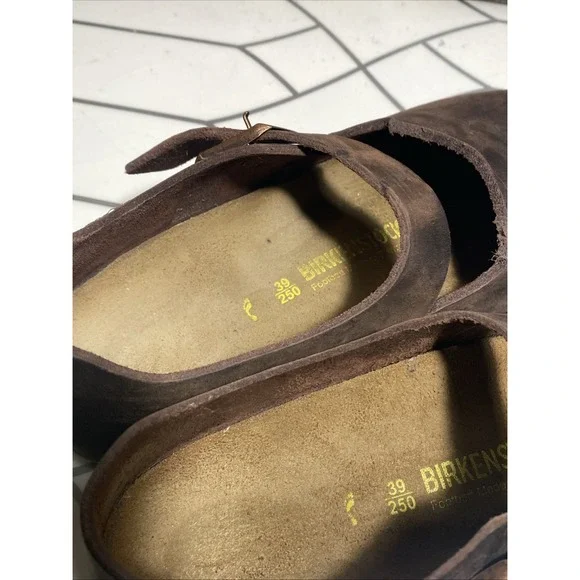 Birkenstock London Leather Clogs Slides Men's Eur 39 US 8 Made in Germany - Picture 8 of 10